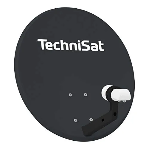 TechniSat TECHNITENNE 60 Satelliten-Schüssel für 2 Teilnehmer - SAT-Antenne mit 60 cm Durchmesser und Twin LNB, ideal für stabilen Ultra-HD Empfang für bis zu zwei Receiver, inklusive einfacher Montageanleitung und Masthalterung.