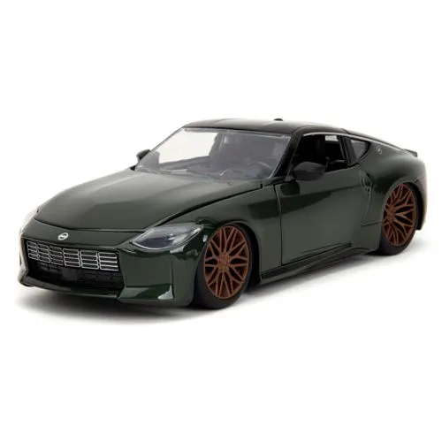 Jada Fast & Furious 2023 Nissan Z 1:24 Modellauto - Modellfahrzeuge: Detailliertes 1:24 Modell des Nissan Z aus Fast & Furious 10 mit öffnenden Türen und Motorhaube, ideal für Sammler und Fans.