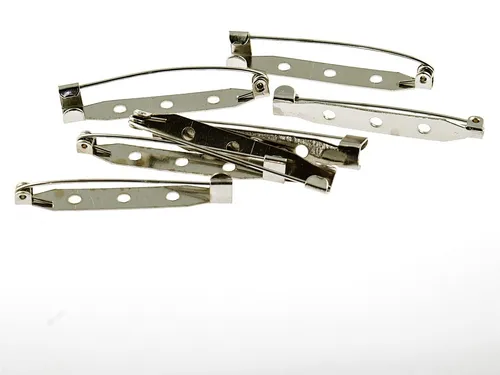 Broschennadeln in silber platiniert, 40 mm 10