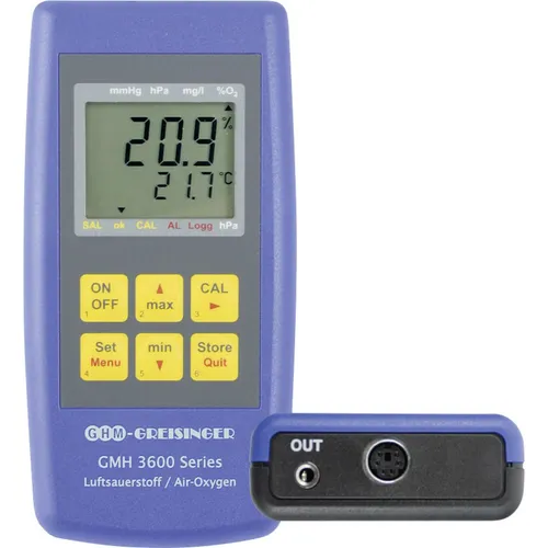 Greisinger GMH3692 Sauerstoff-Messgerät - Gasmelder für präzise Sauerstoffmessungen, kompakte Bauweise und leichtes Gewicht von nur 160 g, ideal für den Einsatz in sicherheitsrelevanten Bereichen.