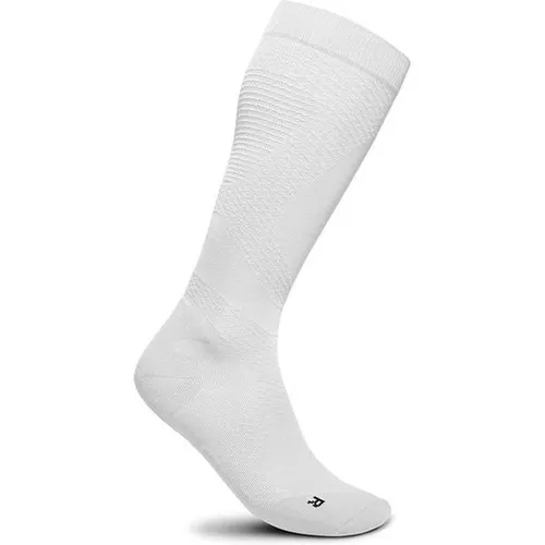 BAUERFEIND Run Ultralight Compression Socks für Herren, Größe L, weiß - Lange Sportsocken für Herren mit 6 Kompressionszonen für optimale Muskel-Ausdauer beim Laufen. Ultraleichtes Material sorgt für Komfort und Atmungsaktivität.