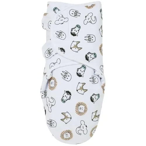 Meyco Baby Pucksack SwaddleMeyco wattiert - Größe 0-3 maanden - Animal Multicolour
