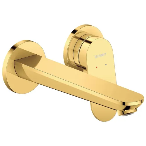 Duravit Wave Waschtischarmatur Unterputz - Gold Poliert - Touch-On-Wasserhahn für Badezimmerwaschbecken mit EasyClean und AirPlus Technologie für einen weichen Wasserstrahl. Elegant und langlebig mit 5 Jahren Herstellergarantie.