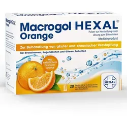 Macrogol Hexal Orange 20 ST - Arzneimittel zur Behandlung von akuter und chronischer Verstopfung. Unterstützt eine komfortable Darmtätigkeit und ist auch für Diabetiker geeignet.