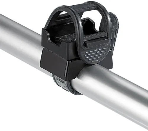 Lunartec Taschenlampenhalterung: Universal-Halterung für Taschenlampen (Taschenlampenhalter, Lampenhalterung, Taschenlampe mit Fahrradhalterung)