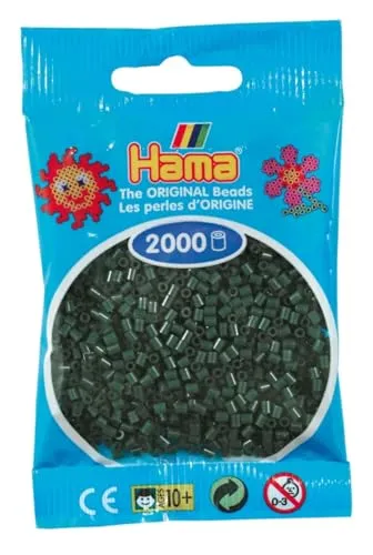 Hama Mini Perlen Beutel | ca. 2000 Sicherungsperlen | Mosaik Deko Kunst & Basteln für kreative Kinder ab 5 Jahren | Helles Lavendel