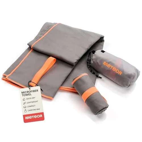 meteor Mikrofaser-Handtuch, auch als Badetuch für Sport oder Strand, Reise, schnell trocknend, leicht, platzsparend, für Kinder, Männer, Frauen