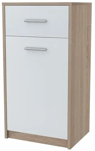 MATKAM Elegante Kommode BODO 1D1S in weiß von MATKAM
