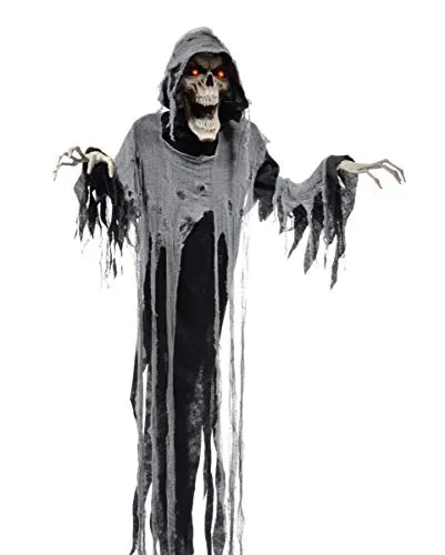 Horror-Shop Dekoobjekt Sprechende Geister Reaper Halloween Figur mit Soun