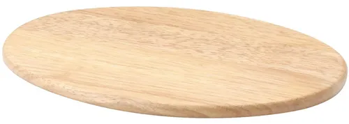 Continenta Schneidebrett, Holzwerkstoff, (1-St), oval, Gummibaum 30x20x1,2cm