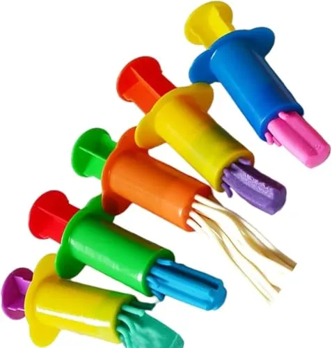 Stück Knetwerkzeug, Knete Zubehör Kinder Plastilin Werkzeuge, DIY Kreativ Knetspritzen Set, Knete Modellierwerkzeug Set, Knete Zubehör Play Doh Kit Lernspielzeug Für Kleinkinder (Zufällige Farben) 5