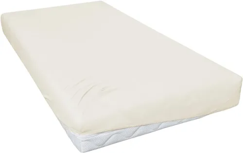 Primera Spannbettlaken Mako Satin 100% Baumwolle Ecru 140-160 x 200 cm - Hochwertiges Spannbettlaken aus 100% Baumwolle in Mako Satin Qualität. Ideal für Matratzen bis 22 cm Höhe, mit Rundumgummi für perfekten Sitz. Pflegeleicht und trocknergeeignet.
