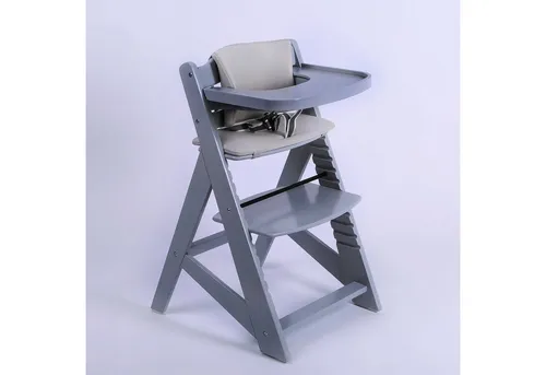 TIGGO Hochstuhl - Mitwachsender Kinderhochstuhl aus Massivholz - Mitwachsender Hochstuhl für Kinder von 6 Monaten bis 10 Jahren, sicherer 3-Punkt-Sicherheitsgurt und abnehmbare Tischplatte für gemeinsame Familienmahlzeiten.