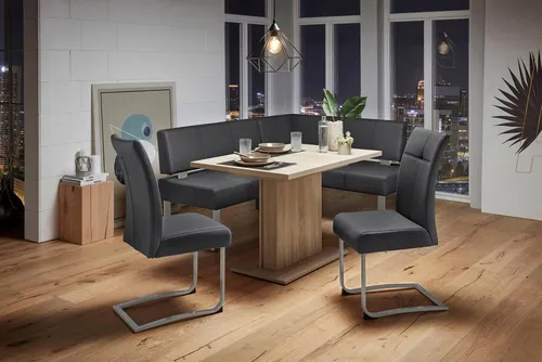 Home affaire Eckbank Rab, 180 oder 200 cm, verschiedene Bezugsqualitäten - Eckbank in 2 Breiten, ideal für gemütliche Sitzecken oder Essplätze. Aus FSC®-zertifiziertem Massivholz, vereint zeitloses Design mit herausragendem Komfort.