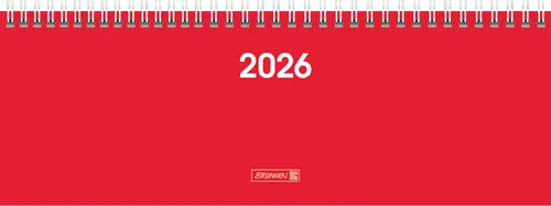 BRUNNEN Querkalender 2026 2Seiten/1Woche rot 10-77261016