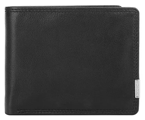 Bodenschatz Herren Geldbörse 8-777 KN 01, Schwarz - Herren-Geldbörse aus 100% echtem Leder mit integriertem Sicherheitssystem und 2in1-Konzept, ideal für die sichere Aufbewahrung von Karten und Bargeld.