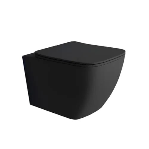 Domino LAVITA Wand-WC Hänge Toilette mit Absenkautomatik in schwarz von Domino