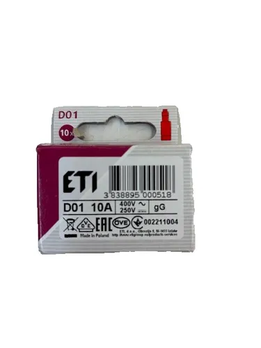 Neozed D01 / D02 Sicherungseinsätze Sicherungen 2 - 63A / 10er Pack