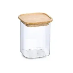 Zeller Vorratsglas mit Bambusdeckel 19490 , Maße (L x B x H): 100 x 100 x 136 mm, 900 ml