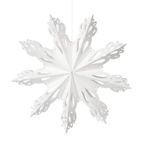Broste Copenhagen Snowflake Papierhänger M White 30 cm