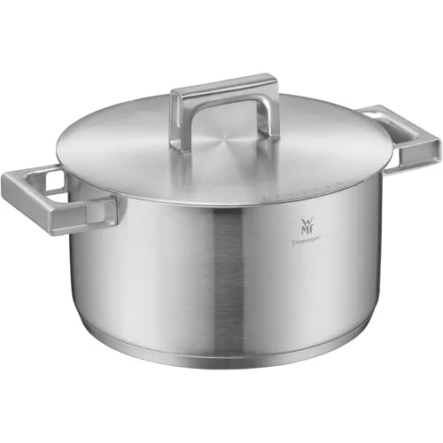 WMF Ultimate Cool Kochtopf groß 24 cm - Fleischtopf mit Edelstahldeckel, 5,7l Volumen, wärmereduzierende Griffe für optimale Sicherheit und Induktionsgeeignetheit