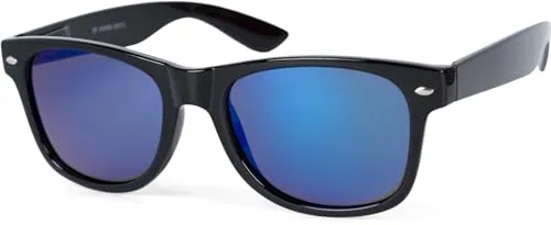 styleBREAKER Unisex Nerd Sonnenbrille - Retro Style mit polarisierten Gläsern - Sportbrillen mit leichtem Kunststoffrahmen, blendfreien, polarisierten Gläsern und UV-Schutz 400 für optimalen Tragekomfort und Schutz vor reflektierendem Licht.