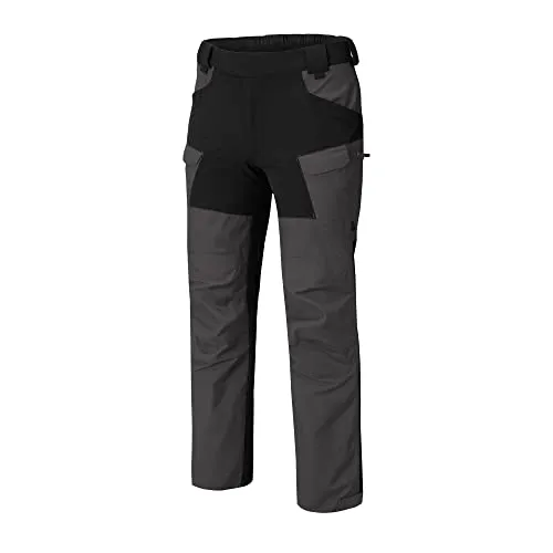 Helikon-Tex HOP Hybrid Outback Taktische Hose – DuraCanvas – VersaStretch – Outdoor, Wandern, Strafverfolgung, Arbeitshose, Eschengrau/schwarz, 30W / 32L