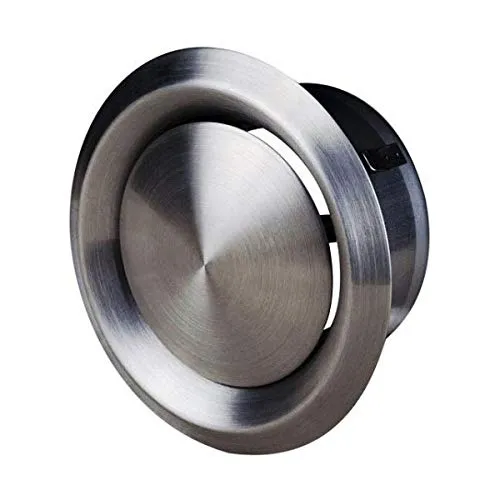 ABOUT VENT Edelstahl Ø 125mm Tellerventil - Rund Abluft Lüftungsventil - Anemostat Diffusor Lüftungsgitter