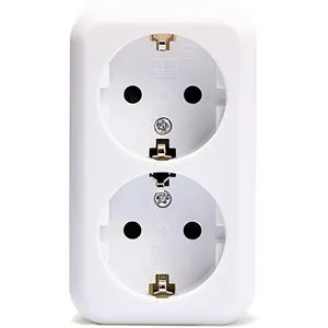 McPower Steckdose Finery, Aufputz, 2-fach, weiß