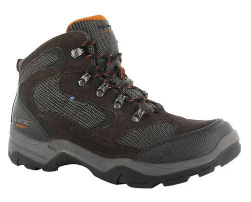 Hi-Tec Wanderschuhe Storm WP - Wasserdichte Herren Schuhe in Dunkelbraun, Größe 46 (13) - Wanderschuhe mit atmungsaktiver Dri-Tec-Membran für trockene Füße und optimalen Komfort. Ideal für Outdoor-Abenteuer mit hervorragendem Grip dank M-D Traction Gummiaußensohle.