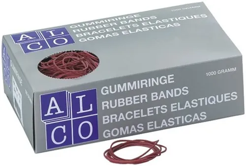 ALCO-Albert Gummiringe 40mm Durchmesser, rot, 1 kg Karton, Alco 1503558-XX