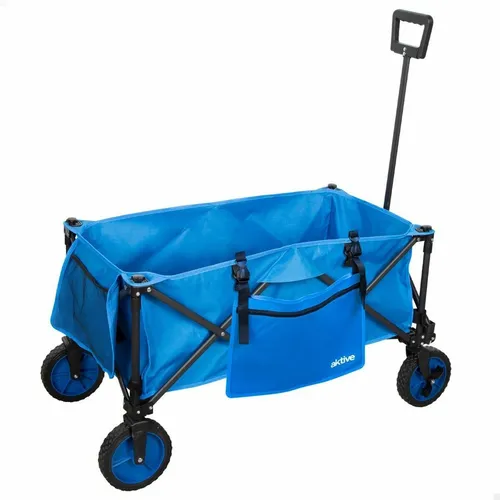 Mehrzweck-Trolley Aktive Blau Schwarz Polyester PVC Stahl 88 x 108 x 47 cm Faltbar Strand