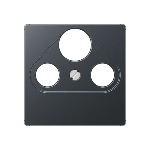 Jung A561BFPLSATANM Abdeckung für Universal-Sat/BK-Dosen 1-fach, Thermoplast lackiert, Serie A, anthrazit matt