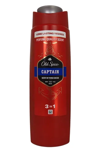 Old Spice Captain Duschgel & Shampoo für Männer - Duschgel & Shampoo 2-in-1, 200ml mit maskulinem Duft für gesteigertes Selbstbewusstsein und langanhaltende Frische. Optimal für Körper und Haar!