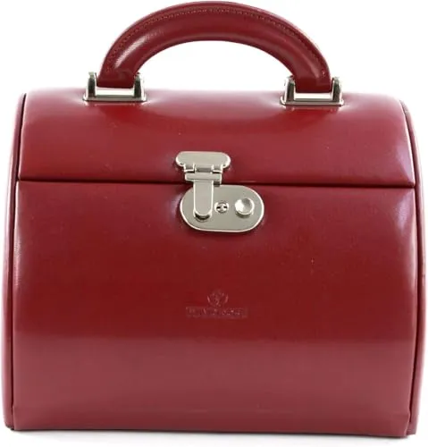 Windrose Merino Schmuckkoffer 4 Etagen 22 cm rot - Schmuckkästen, eleganter 4-etagiger Koffer in Rot, ideal zur sicheren Aufbewahrung und Präsentation Ihres Schmucks.