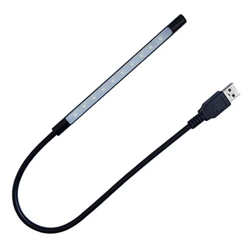 DZYDZR USB LED Leselampen Flexibler Stick Dimmbare LED Lampe Berühren Switch Schwanenhals für Laptops Schwarz [Energieklasse G]