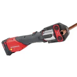 ROTHENBERGER ROMAX 4000 Set AMPShare - Elektrohydraulische Presse - Einpresswerkzeuge für die professionelle Installation: Verpresst Fittings bis 110 mm mit nur 5 Sekunden Presszyklus und 32-34 kN Kolbenkraft - ideal für effizientes Arbeiten.