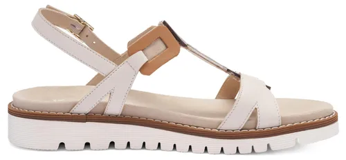 Ara Ara Sandalen Glattleder Riemchensandale braun|weiß 40 EU - Elegante Riemchensandale für Damen in Größe 40. Aus hochwertigem Glattleder gefertigt, bietet sie optimalen Tragekomfort und einen stilvollen Keilabsatz für entspannte Sommertage.