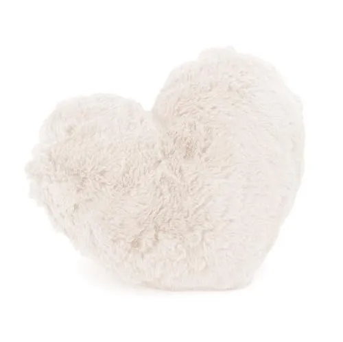 heimtexland Herz Kuschelkissen XL Plüsch 30x40 cm in beige von Heimtexland