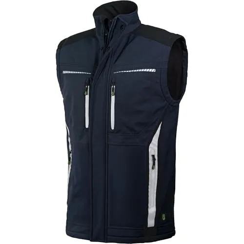 Leibwächter Flex-Line Softshell Bodywarmer Arbeitsweste Herren marine-schwarz Gr. L, Funktionsweste für Handwerk & Industrie, Weste mit wärmender Isolierung, wetterfeste Arbeitsbekleidung