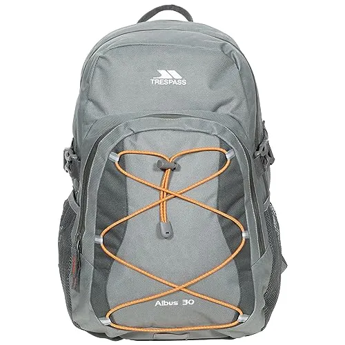 Trespass Albus Rucksack Perfekter Rucksack für Schule, Wandern, Camping oder Arbeit, Oliv/Orange, EACH