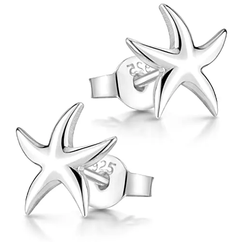 Materia Seestern Ohrringe Silber 925 maritimer Schmuck Damen rhodiniert SO-423-S