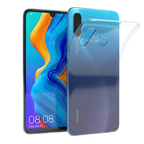 EAZY CASE Hülle kompatibel mit Huawei P30 Lite / P30 Lite New Edition Schutzhülle Silikon, Ultra dünn, Slimcover, Handyhülle, Silikonhülle, Backcover, Durchsichtig, Klar Transparent