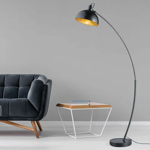 Stehleuchte RECIFE Schwarz-Gold mit LED Leuchtmittel von ETC Shop