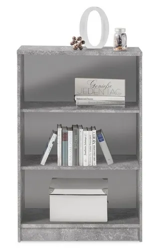Produktbild Bücherregal OPTIMUS mit Betondekor, 3 offene Fächer