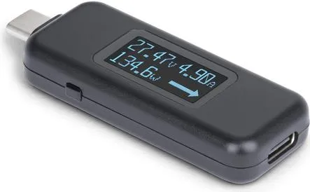 StarTech.com USB-C Stromtester - USB-Kabel Tester für bidirektionale Leistungsmessung bis 240W; ideal für IT-Profis zur schnellen Diagnose von USB-C Power-Delivery-Problemen.