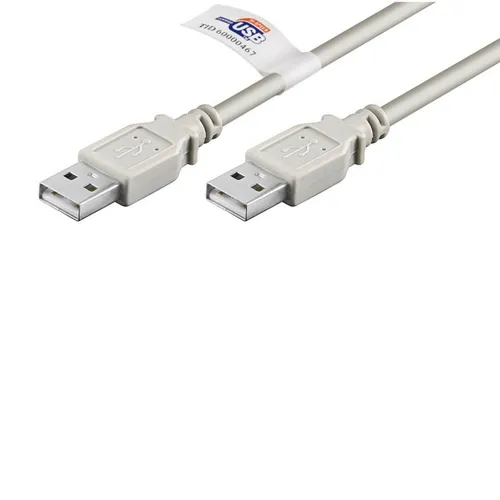 Anschlusskabel USB 2.0 A-A beige Länge: 5m