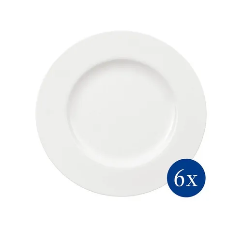 Villeroy & Boch Royal Speiseteller Set 6tlg. - Elegantes 6-teiliges Set aus hochwertigem Premium Bone Porcelain. Ideal für jeden Anlass und vielseitig einsetzbar, auch für Obst oder Gebäck. Spülmaschinen- und mikrowellenfest – genießen Sie höchste Qualität von Villeroy & Boch.