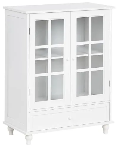 Beliani Vitrine Carlet mit 2 Glastüren