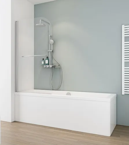 Schulte Badewannenaufsatz D1680 1-tlg. 80 x 140 cm - Badewannenaufsätze, elegantes Design und effektiver Spritzschutz für ein komfortables Badeerlebnis.